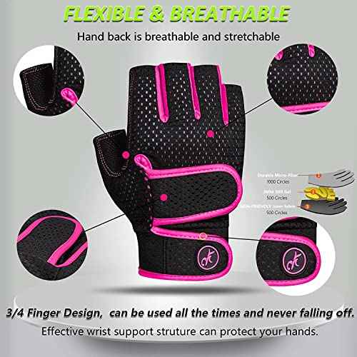 MOREOK Workout Gloves Padded Weight Lifting Gloves for Men/Women, [3MM Gel] Fingerless Grip Gym Gloves Fitness Gloves for Exercise,Hanging,Weightlifting, Cycling, Pull ups, Rowing