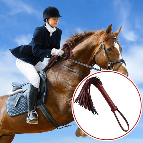 Horse Riding Crop with PU Leather Handle 18-20 Inches Equestrian Whip