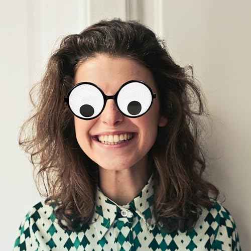 Googly Eyes Glasses, Funny Glasses Pranks Toy, Novelty Shaking Giant Eye Glasses, Funny Costume Accessories for Dress Up Party, Halloween or Birthday Party Favors, Party Supplies £¨12 PCS£©