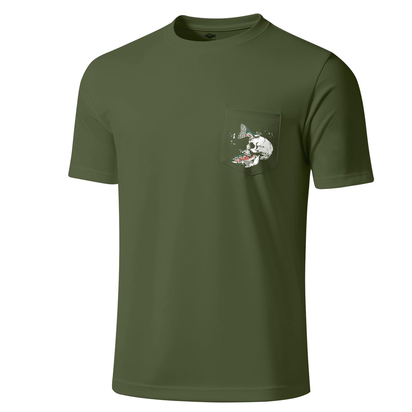Palmyth Fishing Shirt for Men Short Sleeve UPF 50+ Sun Tee with Pocket