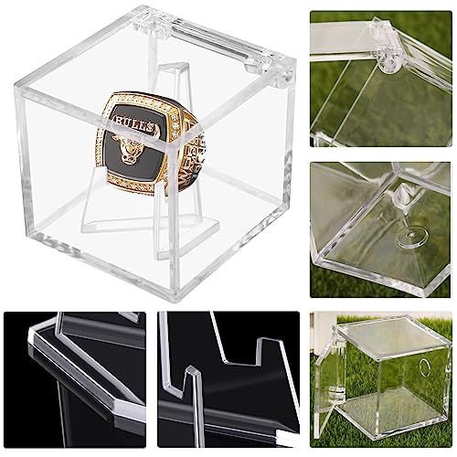 Acrylic Championship Ring & Coin Display Case - 2.36x2.36 Inch, Clear
