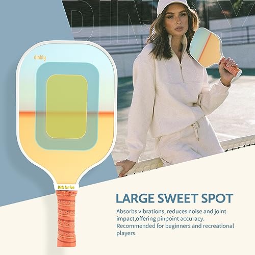 Pickleball Paddles Set of 2/4 - USAPA Approved, Graphite Surface, Yellow Sunset & Dark Green