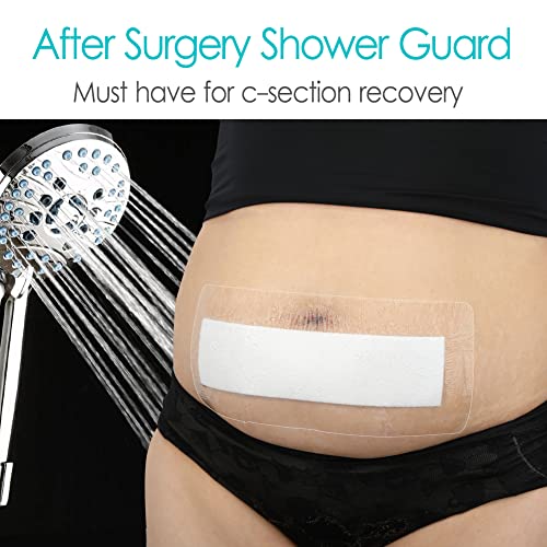 Waterproof Post-Surgery Wound Protector Bandage 14 Pack - 4x8 Inches, Abdominal Incision Cover