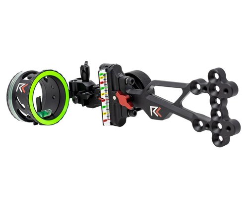 RL-2 Single Pin Slider Bow Sight - .019 Fiber Pin with 2nd & 3rd Axis Adjustments and Enclosed Fiber Optic Ring - Black - Right Handed