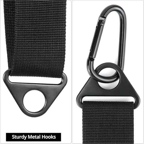 QWORK 4 Pack Heavy-Duty Kayak Wall Hanging Storage Strap - Adjustable 74" Nylon Strap for Kayaks, SUP Paddle Boards, Canoes, Surfboards, & Snowboards