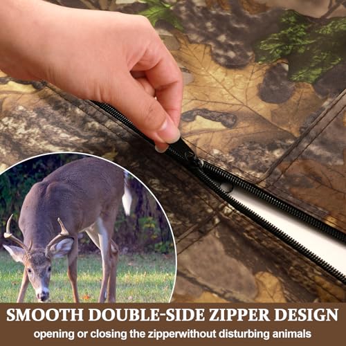Tree Stand Blind Cover Camo Skirt with 2 Pockets - 142 x 35.5 Inches