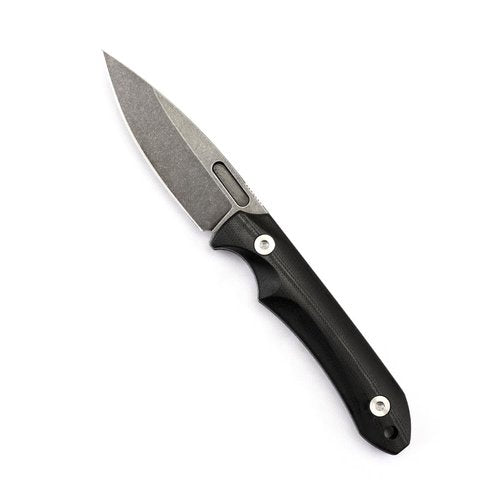 BUIPOS Tactical Fixed Blade Knife DC53 Steel G10 Handle Kydex Sheath Knives for Outdoor Camping Survival Hunting (G10 black handle black blade)