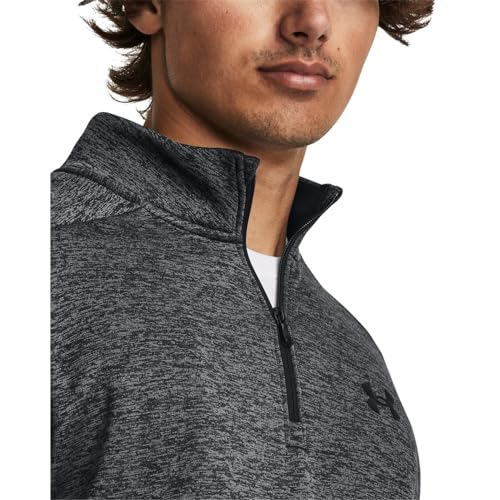 Under Armour Men’s Armour Fleece Twist Quarter Zip - Large Tall Black