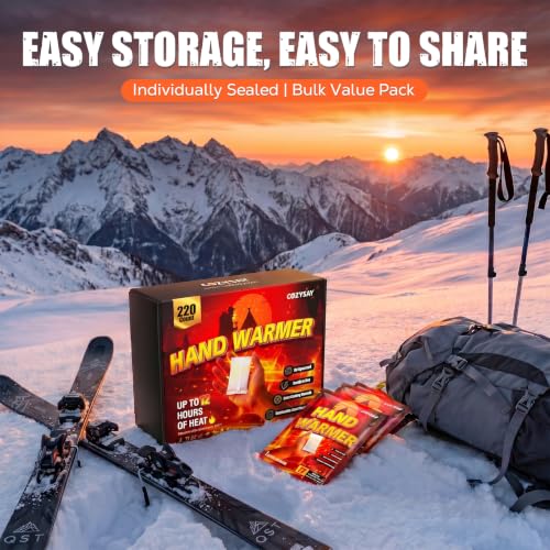 Disposable Hand Warmers Pack - 12 Hour Air-Activated, Odorless & Portable for Outdoor Activities