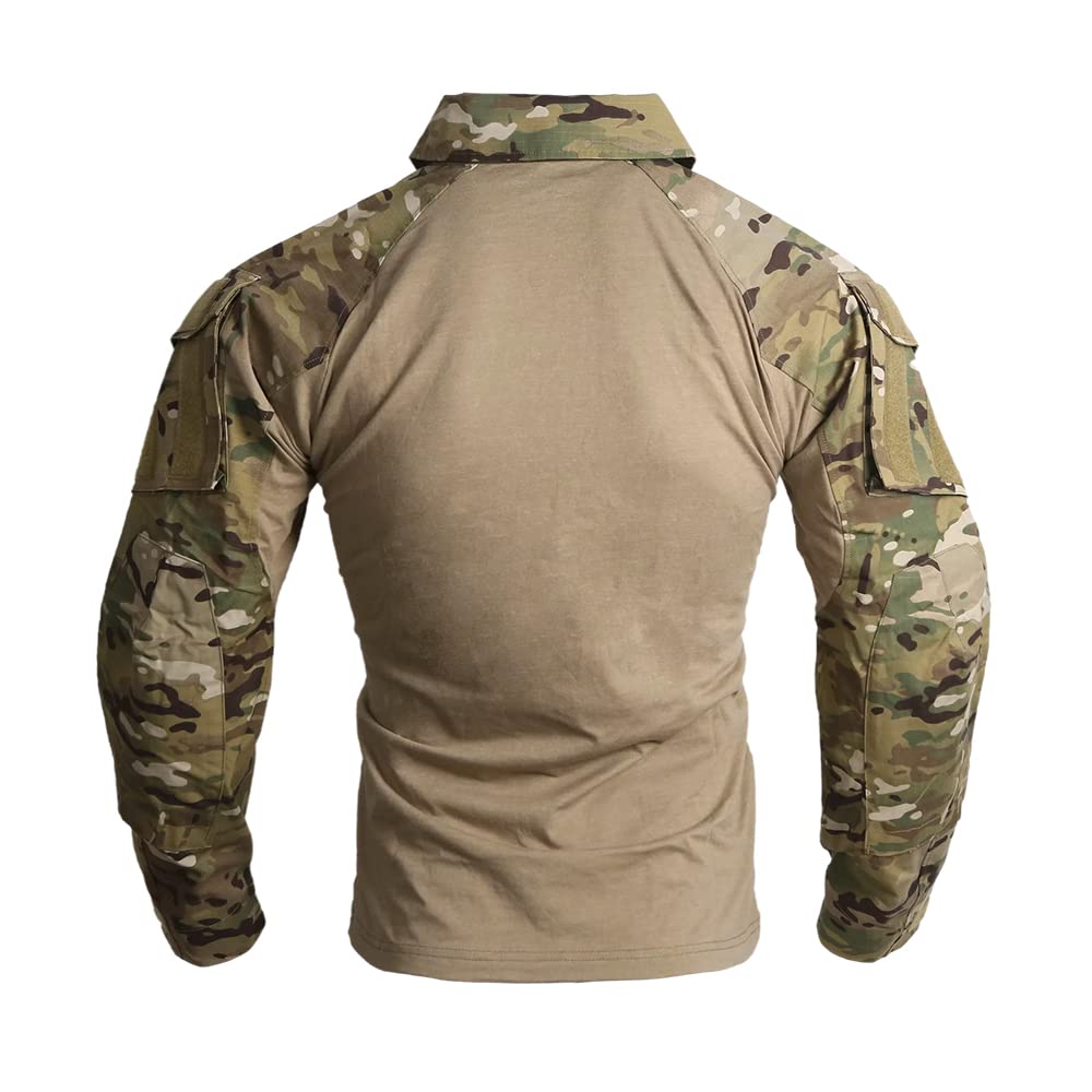 EMERSONGEAR Upgraded Version G3 Combat Shirt,Tactical Hiking Hunting Fishing Long Sleeve Camo Shirts for Men
