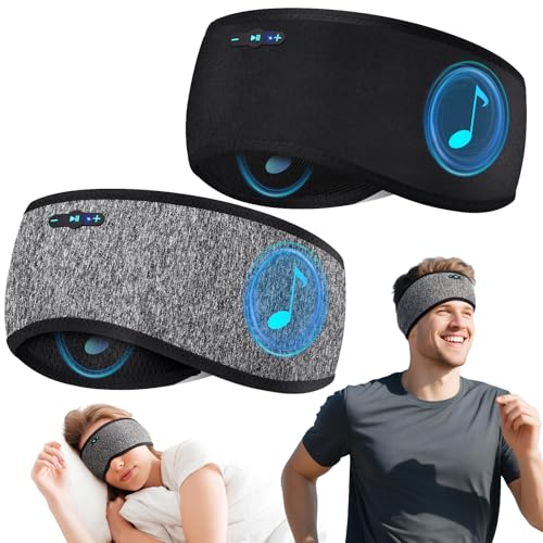 Sleep Headphones Bluetooth Headband for Side Sleepers Black & Grey - Veeniitosr