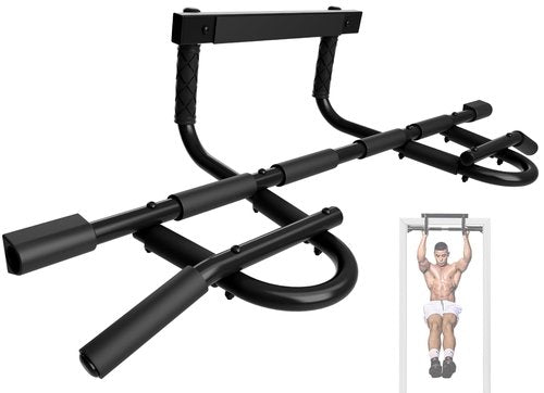 Yes4All Heavy Duty Pull Up Bar for Doorway, Solid Main Construction, Multi-Grip Doorway Bar for Home Gym Workout, No Screws, Portable