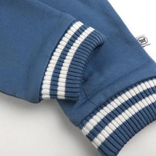 Baby Boys Hoodie Coverall - Team Varsity Organic Cotton Newborn Blue