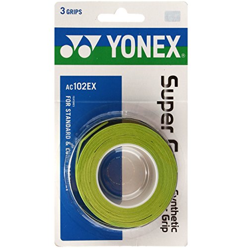 YONEX Super Grape Tennis Overgrip - 3 Pack Lime Green Non-Slip Grip