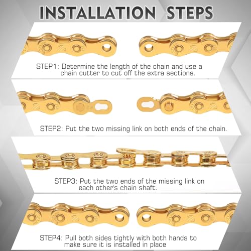GOLD 8-Speed Bike Chain for Shimano SRAM Mountain City Folding Bikes
