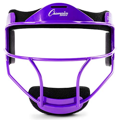 Champion Sports Steel Softball Face Mask - Youth Purple Fielder’s Mask