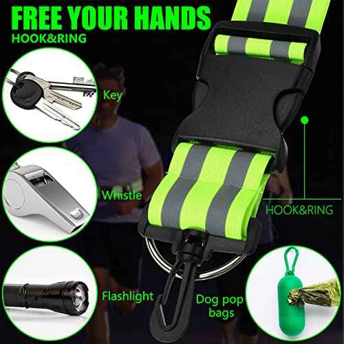 Saintrygo Reflective Sash Running Gear High Visibility Safety Reflective Jacket Adjustable Sash for Walking Cycling at Night
