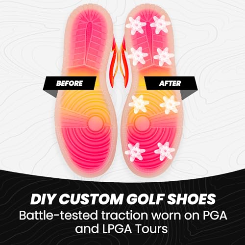 Golf Shoe DIY Cleats Kit - Convert Sneakers into Golf Shoes with Traction Spikes