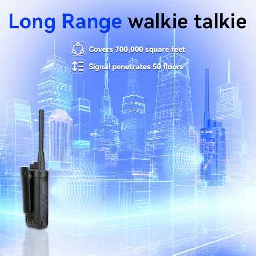 Retevis RB85 2 Way Radio for Adults Long Range,High Power Professional Walkie Talkies with Earpiece,Rechargeable Two Way Radios,AI Noise Cancelling,for Security Hotel Church(2 Pack)