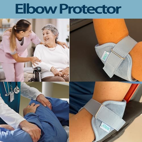 L Blue Sheepskin Elbow Pressure Sore Protector Pad for Elderly & Medical Use - 1 Pc
