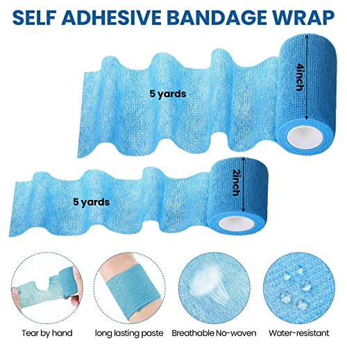 Self Adhesive Vet Wrap Bandages Set - 15 Colors for Horses, Sports & Pets