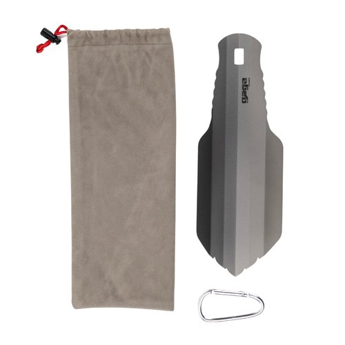 Gagasport Titanium Camping Shovel – Ultralight Compact Hiking Trowel | Survival Gear for Backpacking, Outdoor, Emergency Use | Titanium Mini Shovel for Digging Fire Pits, Latrines & Campsites