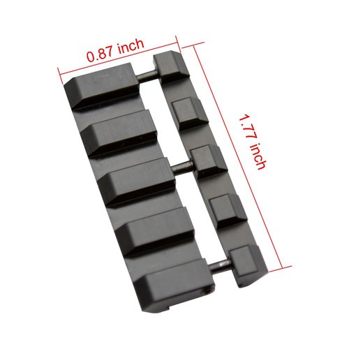 oupuntoe Dovetail to Picatinny Adapter 11mm to 20mm Rail convertor Adaptor for Red Dot Reflex Optics (Length-45mm)