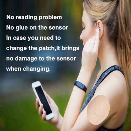 25 Pack Adhesive Patches for Guardian 3/4 and Freestyle Libre 1/2/3 - Enlite - Insulin Pumps Sensor, Waterproof CGM Sensor Patches, no Glue on The Center, Continuous Glucose Monitor Sensor Cover(Tan)