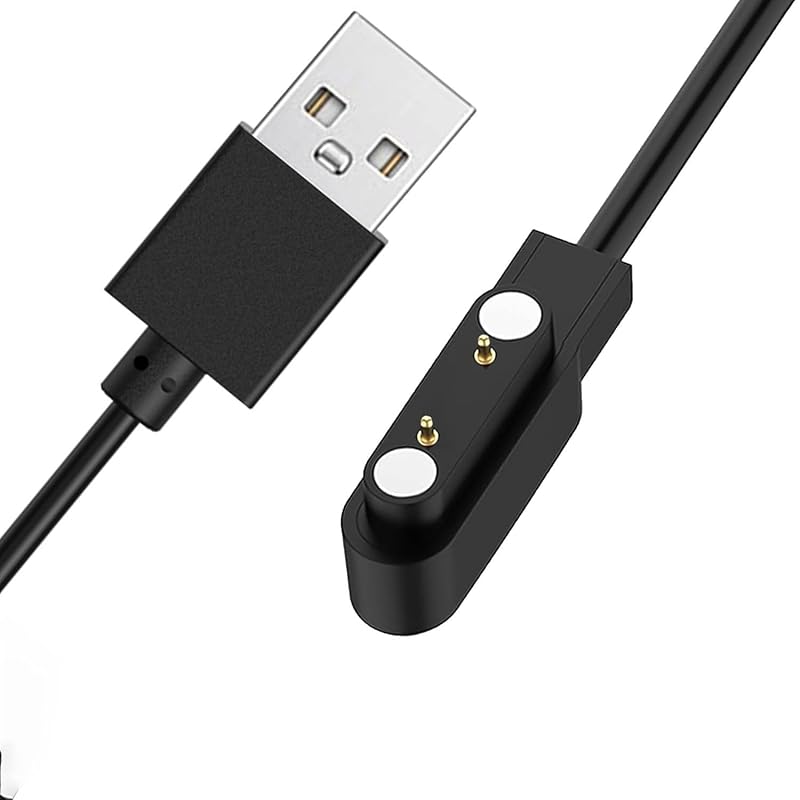 Lamshaw 2 Pack Magnetic Charger Cables for Raycon Bone Conduction Headphones - Black & White
