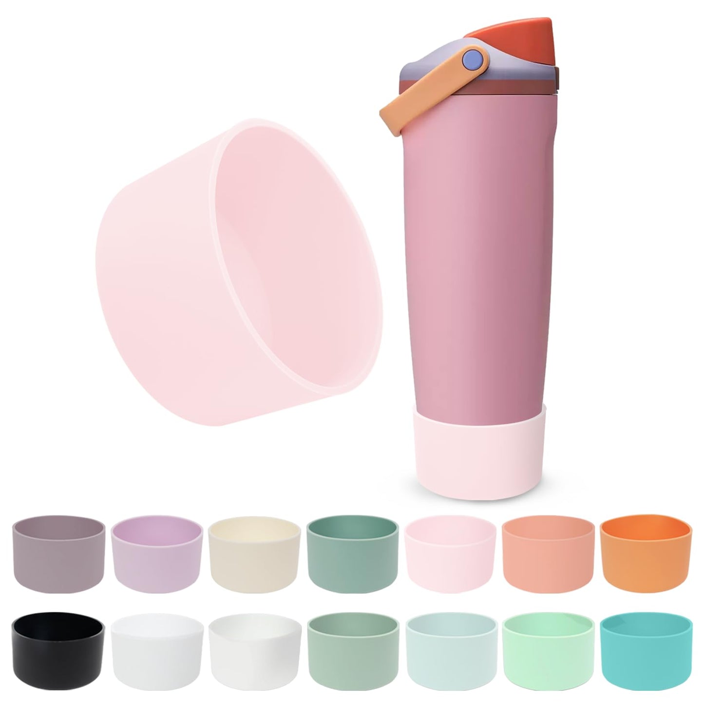 Kaitiaki Silicone Boot for Owala 30oz & 40oz FreeSip Sway Bottles & Tumblers - Non-Slip, Scratch-Resistant, Stability Enhancer, Available in 18 Colors (Sugar High)