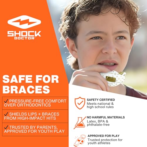 Shock Doctor Max Airflow Lip Guard - White Pink Sprinkle Drip, Adult OSFA