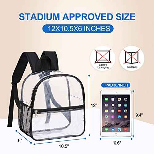 USPECLARE Clear Backpack for Stadium Approved 12¡¿6¡¿12, Water proof Clear Bag for Stadium Events and Concert Work Sport Event