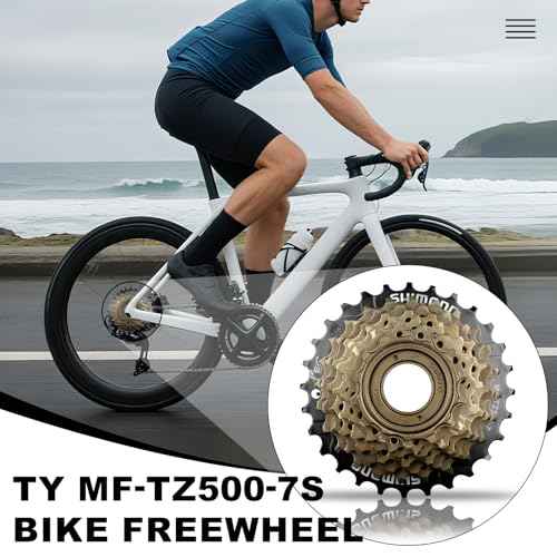 Bike Freewheel 7-Speed Tourney/TY MF-TZ500 Screw On Multiple Freewheel Bicycle Multiple Freewheel 14-28 Tooth (TZ500-7/14-28T)