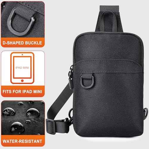 Small Sling Bag RFID Blocking Mini Crossbody Bag for Men and Women Travel Hiking Cross Body Bag