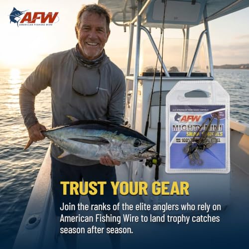 AFW Mighty-Mini Wire Fishing Swivels - 170 Lb, 50 Pack, #3