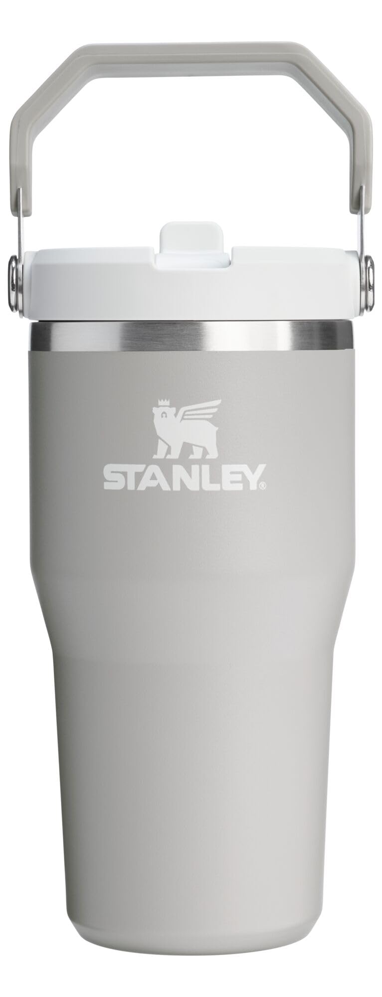 STANLEY IceFlow 2.0 Flip Straw Tumbler with Handle 20 oz | Twist On Lid and Flip Up Straw | Leak Resistant Water Bottle | Insulated Stainless Steel | BPA-Free | Ash