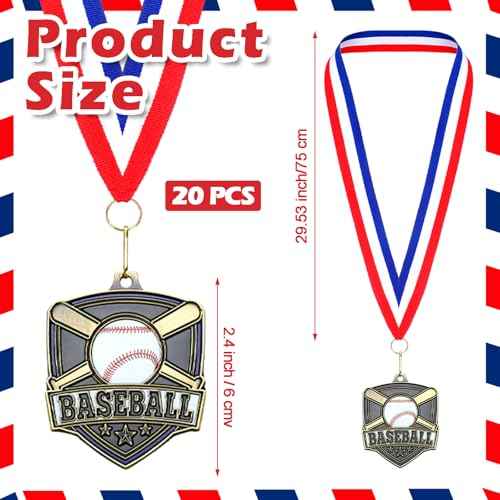 10/20 /30/40 Pcs Award Medals Bulk Sports Medals with Neck Ribbons 2.4 Inch Winner Award Trophy Prize Gift for Sports Themed Party Favors Tournaments School Match