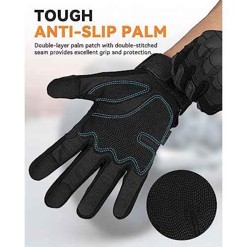 Tactical Gloves for Men, Motorcycle Military Combat Gloves Black Airsoft Gloves Touchscreen for Airsoft Outdoor Hunting Shooting Paintball Work Motorcycling Climbing