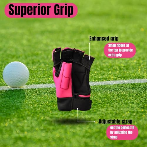 Field Hockey Glove - Osaka Armadillo 4.0 Left Hand Small Pink Enhanced Grip & Protection
