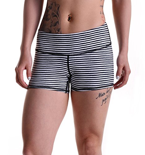Women's 3-Inch Athletic Volleyball Compression Shorts - Small Stripe