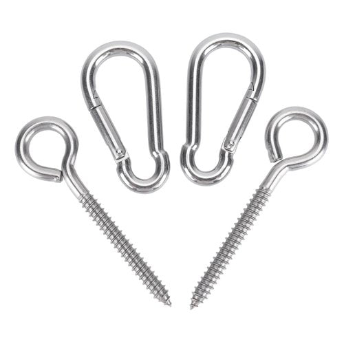 Toddmomy Hammock Hanger Hardware Kit 4 Pack Swing Hanging Kit Fixed Hooks and Spring Hooks for Swing Set