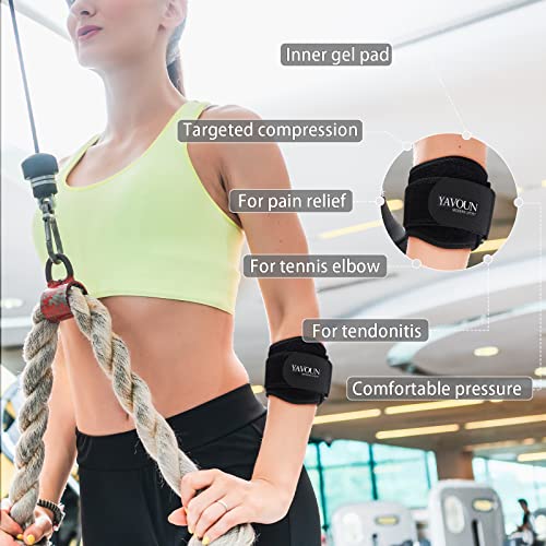 Black Large Forearm Wraps for Pain Relief Tennis Elbow Tendonitis Support - Pack of 1