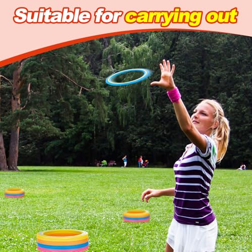 20 Pack 10 Inch Flying Discs Ring Toy Outdoor Sports Set in Bright Colors