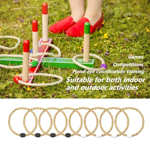 Sisal Rope Ring Toss Game Replacement Rings - Outdoor Yard Party Toys