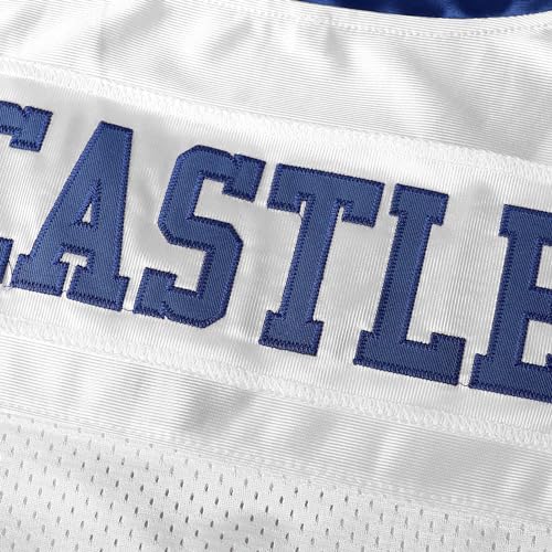 Blue Mountain State Thad Castle Football Jersey Blue White - Sports Fan Apparel