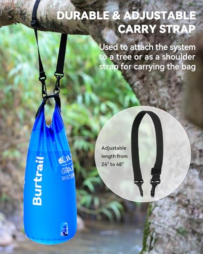 8L Portable Gravity Water Bag for Camping Hiking & Water Filtration