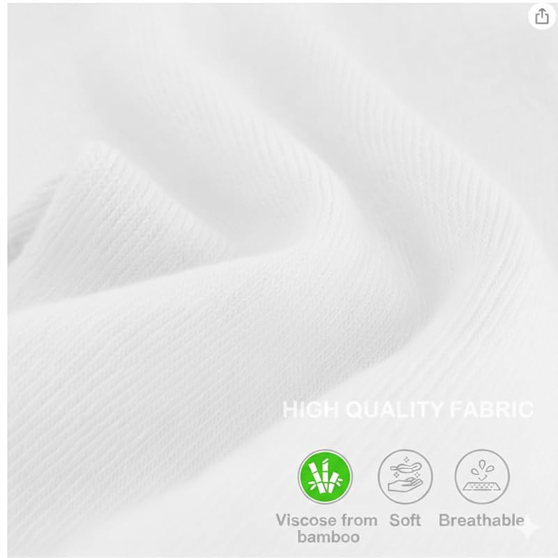 Socksense Bamboo Toe Socks - Non-Slip Ankle Low Cut, 3 Pairs, White, Medium