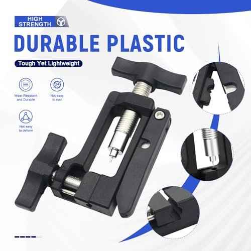 2 in 1 Hydraulic Hose Cutter & Needle Driver Tool for Bicycle Brake Repair, Lightweight Aluminum Alloy with Plastic Handle, MTB Road Bike Oil Line Cutting and Fitting Installation