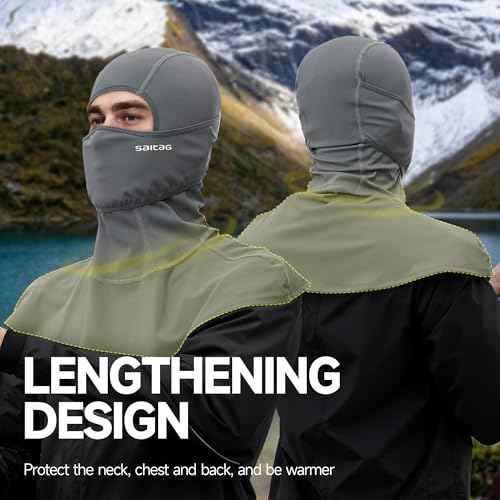 Ski Mask Winter Balaclava Warm Long Hem Full Face Mask for Men Women, Cold Weather Gear for Skiing Motorcycling