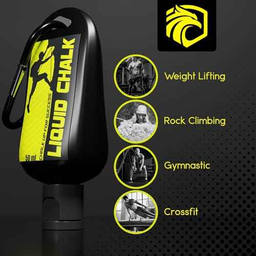 EAGLES Pro Grade Gym Liquid Chalk 50, 120 or 280ml Mess-Free Chalk for Weightlifting, Gymnastics Rock Climbing, Dancing, Pole Grip, Sports & Workout Chalk - Sweat-Resistant and Long Lasting